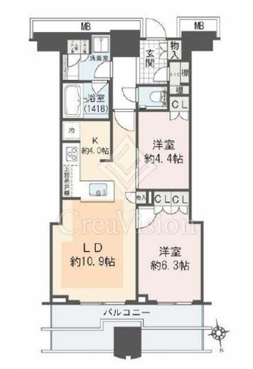 富久クロスコンフォートタワー(Tomihisa Cross)  31階 間取り図