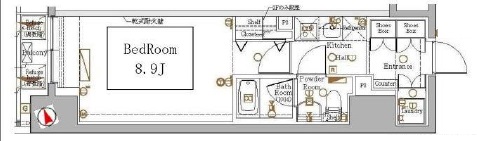 ブレシア銀座イースト 4階 間取り図