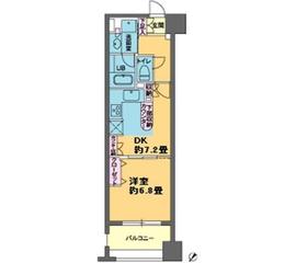 パークキューブ日本橋水天宮 803 間取り図