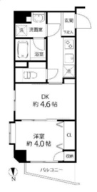 デュオステージ白金高輪 304 間取り図