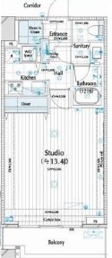 コンシェリア西新宿タワーズウエスト 11階 間取り図