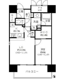 フォンテーヌ芝浦 1101 間取り図