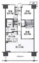 クレヴィア南砂 3階 間取り図