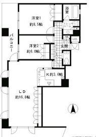 ガーネットコート四谷 1104 間取り図