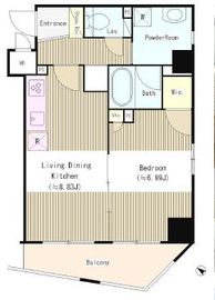 アクアアンビシャス八丁堀 1003 間取り図