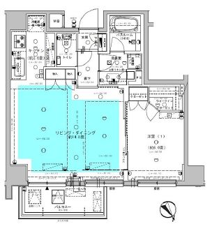 オープンレジデンシア南青山 4階 間取り図
