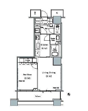 ザ・東京タワーズ ミッドタワー 16階 間取り図