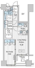 MFPRコート赤坂見附 804 間取り図