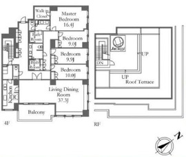イートンプレイス神園町 4F2 間取り図