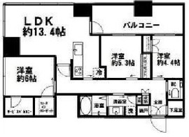 キャピタルゲートプレイス ザ・タワー 18階 間取り図