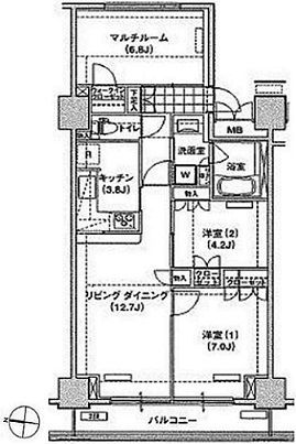 ブリリアイスト東雲キャナルコート 1010 間取り図