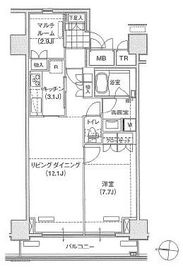 ブリリアイスト東雲キャナルコート 1104 間取り図