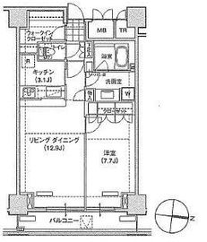 ブリリアイスト東雲キャナルコート 1317 間取り図