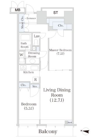 小石川シティハイツ 804 間取り図