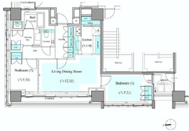 麹町パークハウス 4階 間取り図