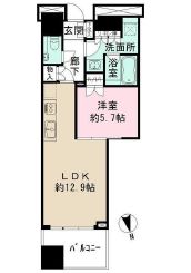 富久クロスコンフォートタワー(Tomihisa Cross)  5階 間取り図