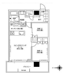 グランドメゾン白金の杜ザ・タワー 14階 間取り図