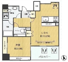 クレヴィア東京八丁堀湊ザ・レジデンス 8階 間取り図