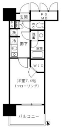 フォンテーヌ芝浦 1407 間取り図