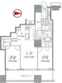 富久クロスコンフォートタワー(Tomihisa Cross)  8階 間取り図