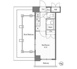 グランシャルム広尾 718 間取り図