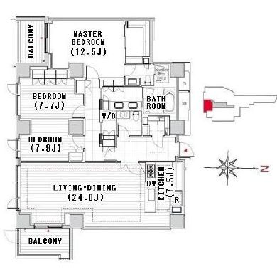 フォレストテラス鳥居坂 102 間取り図