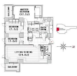 フォレストテラス鳥居坂 102 間取り図