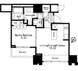 THE ROPPONGI TOKYO CLUB RESIDENCE 18階 間取り図