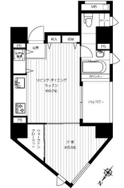 スペーシア麻布十番1 801 間取り図