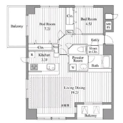 レジディア新川2 703 間取り図