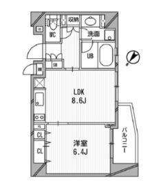 クリオ渋谷ラ・モード 504 間取り図