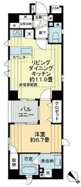 グリーンパーク東日本橋リバーテラス 7階 間取り図