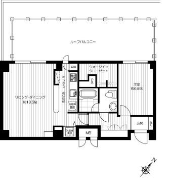 グラマシー恵比寿 612 間取り図