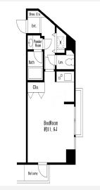 プライムアーバン麻布十番 704 間取り図