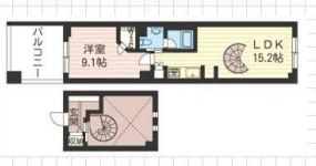 レジデンスシャルマン月島 742 間取り図