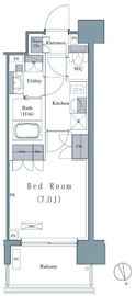 プレジリア新富町 305 間取り図