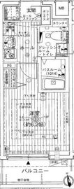 エステムプラザ品川大崎駅前レジデンシャル 605 間取り図