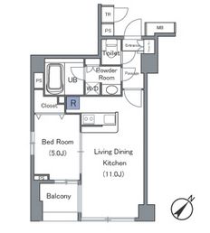 セントラルクリブ六本木 1-602 間取り図