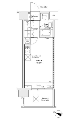 イプセ学芸大学 302 間取り図