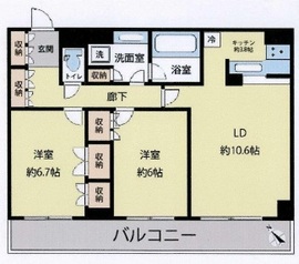 ファミール月島グランスイートタワー 13階 間取り図