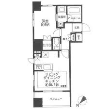 グリーンパーク日本橋浜町 3階 間取り図