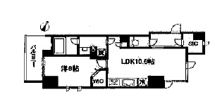 プライムメゾン初台 207 間取り図