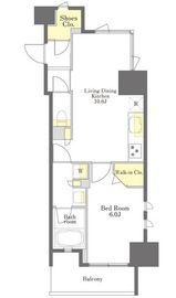 プライムメゾン初台 407 間取り図