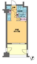 カスタリア水天宮 402 間取り図