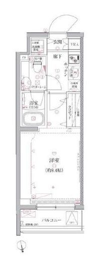 クレイシア祐天寺 2階 間取り図