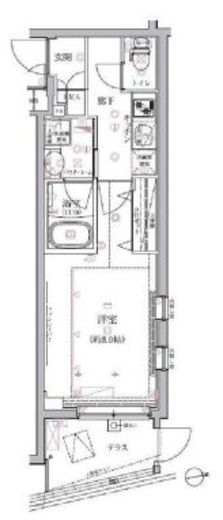 クレイシア祐天寺 1階 間取り図