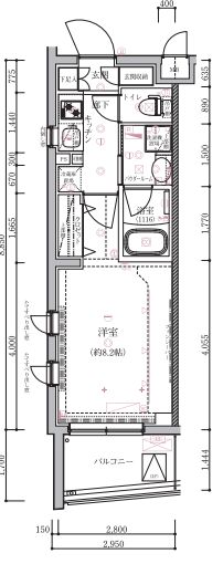 クレイシア祐天寺 1階 間取り図