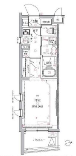 クレイシア祐天寺 4階 間取り図