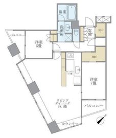 新宿アインスタワー 25階 間取り図