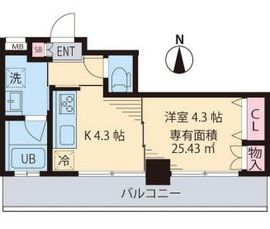 ビイルーム中野 502 間取り図